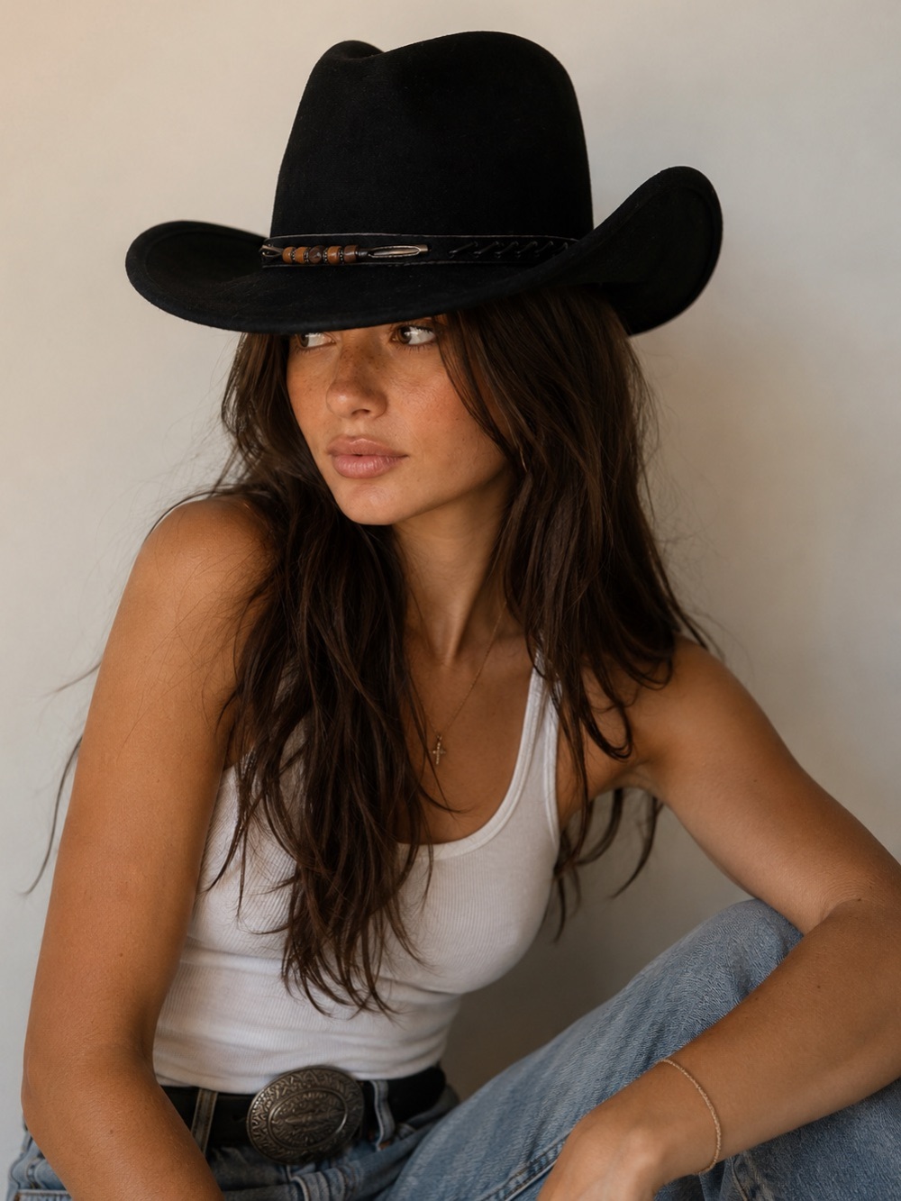 Vintage Wrangler Twenty X Western Cowboy Hat – 100% Wool Made in USA